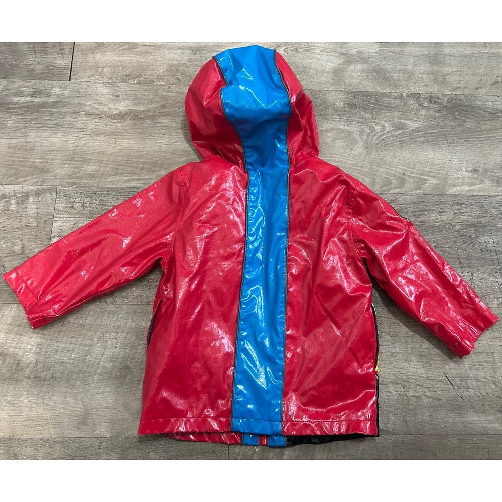 Disney Cars Lightning McQueen Jacket Boys Toddler 3 3T HoodedRaincoat 95 Pixar - Picture 7 of 7